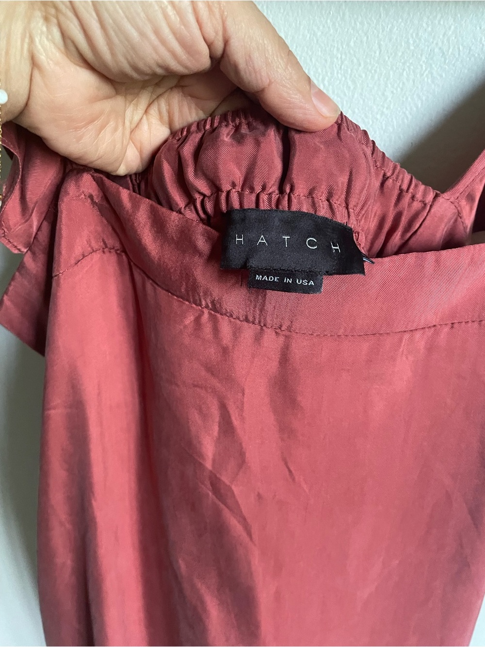Hatch Rust Ruffle Strap Midi Dress - Picture 2 of 10